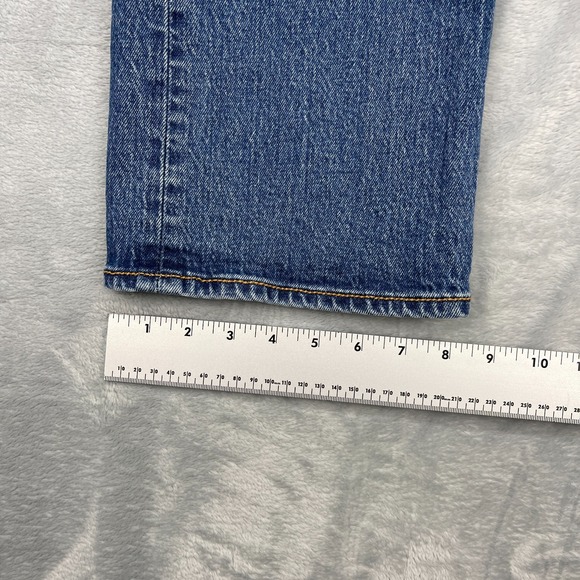Levi's 501 Jeans Mens 38x29 Blue Denim Medium Wash Mid Rise Straight Leg - Picture 6 of 10